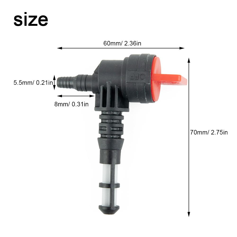 With Rubber Seal Fuel Shut Off Valve For Oregon 07-407 For Rotary 13116 With Filter 208961 90 Degree Gas Valve