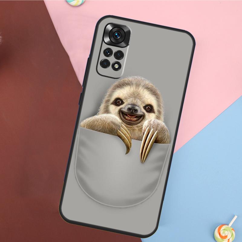 Kawaii Cute Sloth Face Cover For Xiaomi Redmi Note 14 13 Pro 12 11 9 10 9S 10S 11S 12S Redmi 14C 10C 12C 13C Case