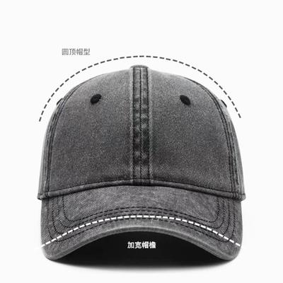 New and Old Baseball Caps for Men and Women, Spring and Autumn Fashion Denim Baseball Caps, Big Head Circumference Tide
