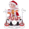 Electric Christmas Santa Claus Music Instrument Playing Xmas Toy Party Ornaments