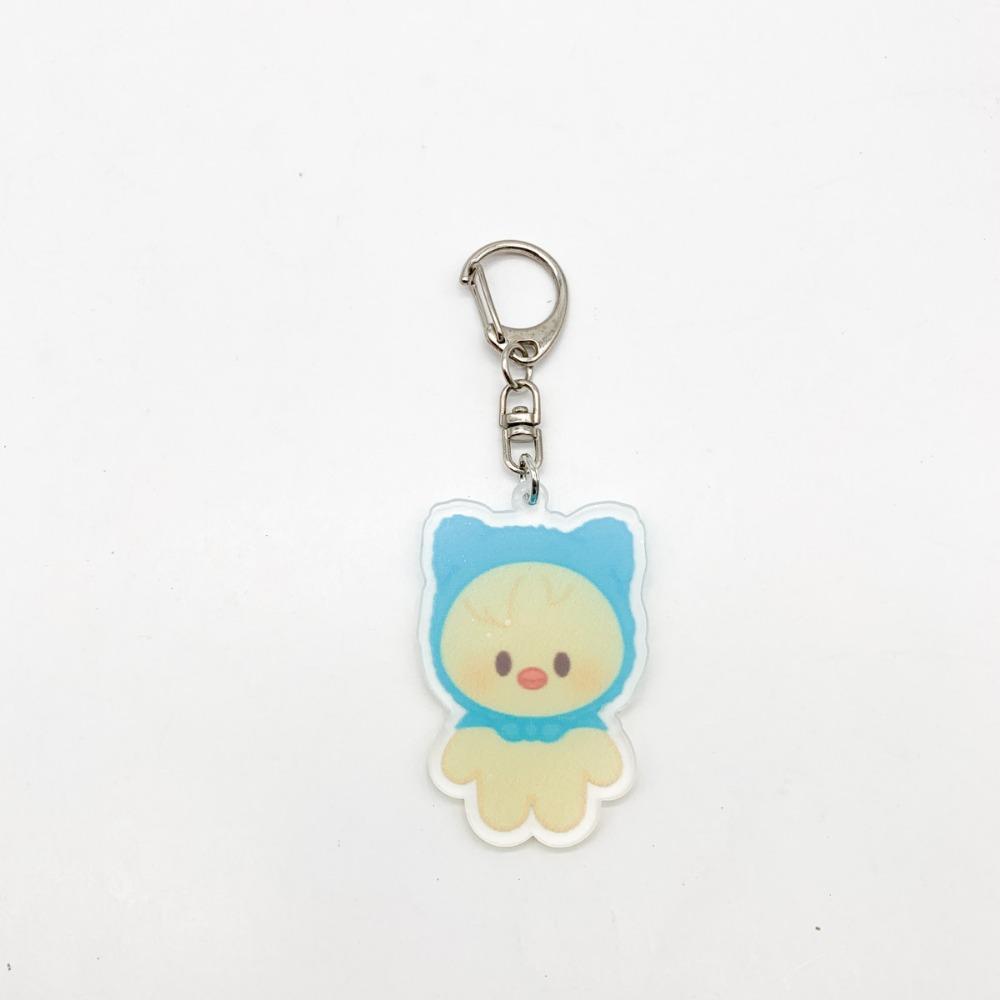 Group ATE Male Idol Cartoon Acrylic Keychain Hanging Pendant Keyring Backpack Felix Hyunjin Decorative Accessories Ornament