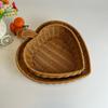 Hardness Rattan Wicker Woven Serving Baskets Household Handwoven Dried Fruit Dim Sum Snack Plate 4 Styles