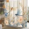 Whimsical Dragonfly and Floral Fusion Shower Curtain - Artistic Bath Decor, Perfect for Those Who Love Nature-Inspired
