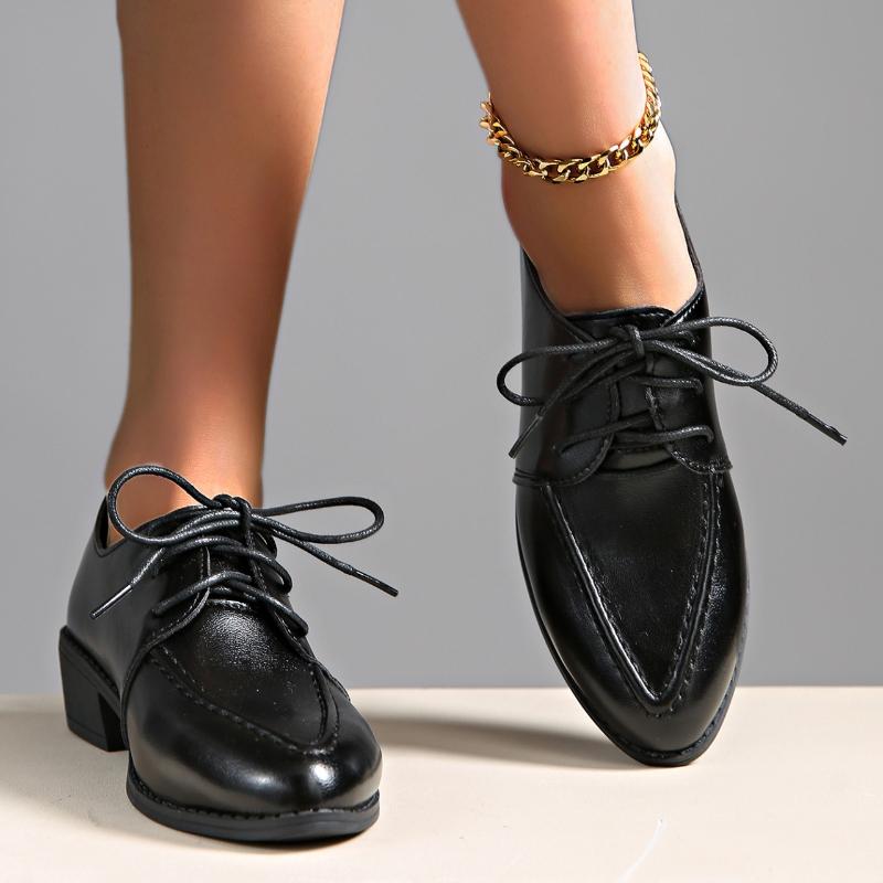 2026 New Elegant Patent Leather Dress Shoes for Women Spring Summer Fashion Pointed Toe Thick Heels Single Shoes Plus Size