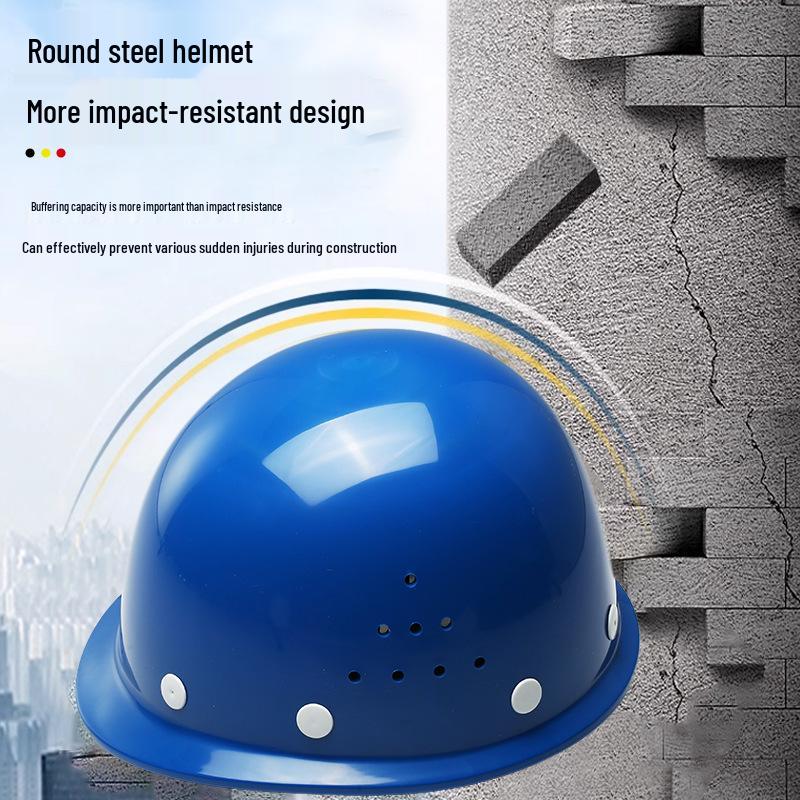 Construction Site Anti-Smash Safety Helmet with Custom Printing for Supervisor and Labor Protection Ventilated Fiberglass