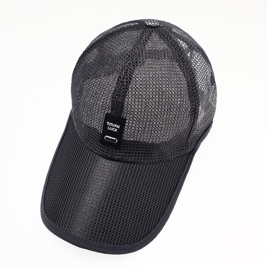 Sommer Schirmmütze für Herren Atmungsaktiver Sonnenhut für Damen Schlichte Angler Sport Baseballkappe mit großer Krempe