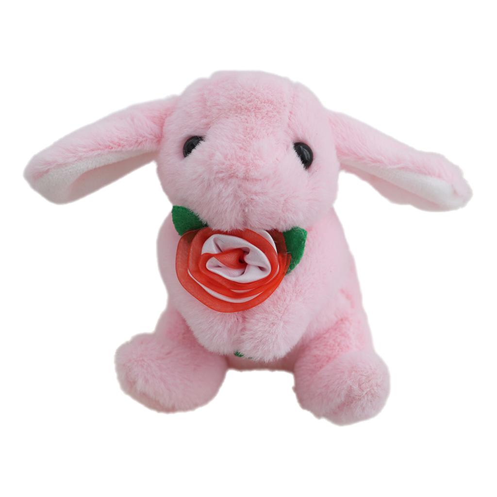 Flower Rabbit Bunny Plush Toy Keychain Stuffed Toys Pp Cotton Girl Filling