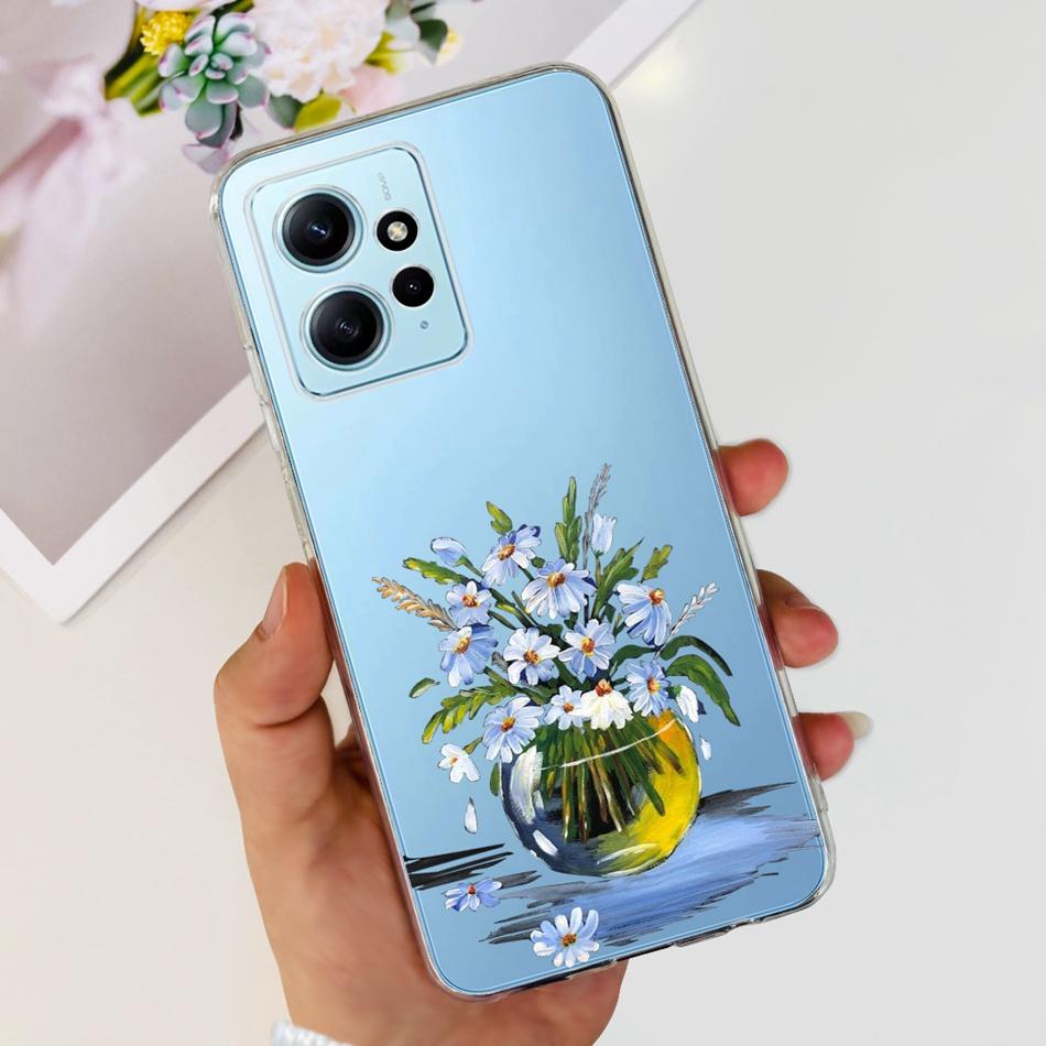 For Xiaomi Redmi Note 12 Case Redmi Note12 4G Global Cute Painted Soft Silicone TPU Phone Back Cover Bumper