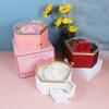 1PC Gift Packaging Boxes Wife Heart Shape Wedding Plastic+Paper Organizer Storage Bag Ring Jewelry Box Decoration