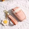 3 4 Bottons Genuine Leather Auto Key Fob Cover Case Fit For Ford Fusion Mondeo Mustang Explorer Edge Ecosport Fit For Lincoln Mondeo Mkc Mkz Mkx