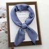 70cm Solid Color Small Square Scarf Women Trendy Versatile Neck Scarf Match Blazer Shirts Decorative Bandana