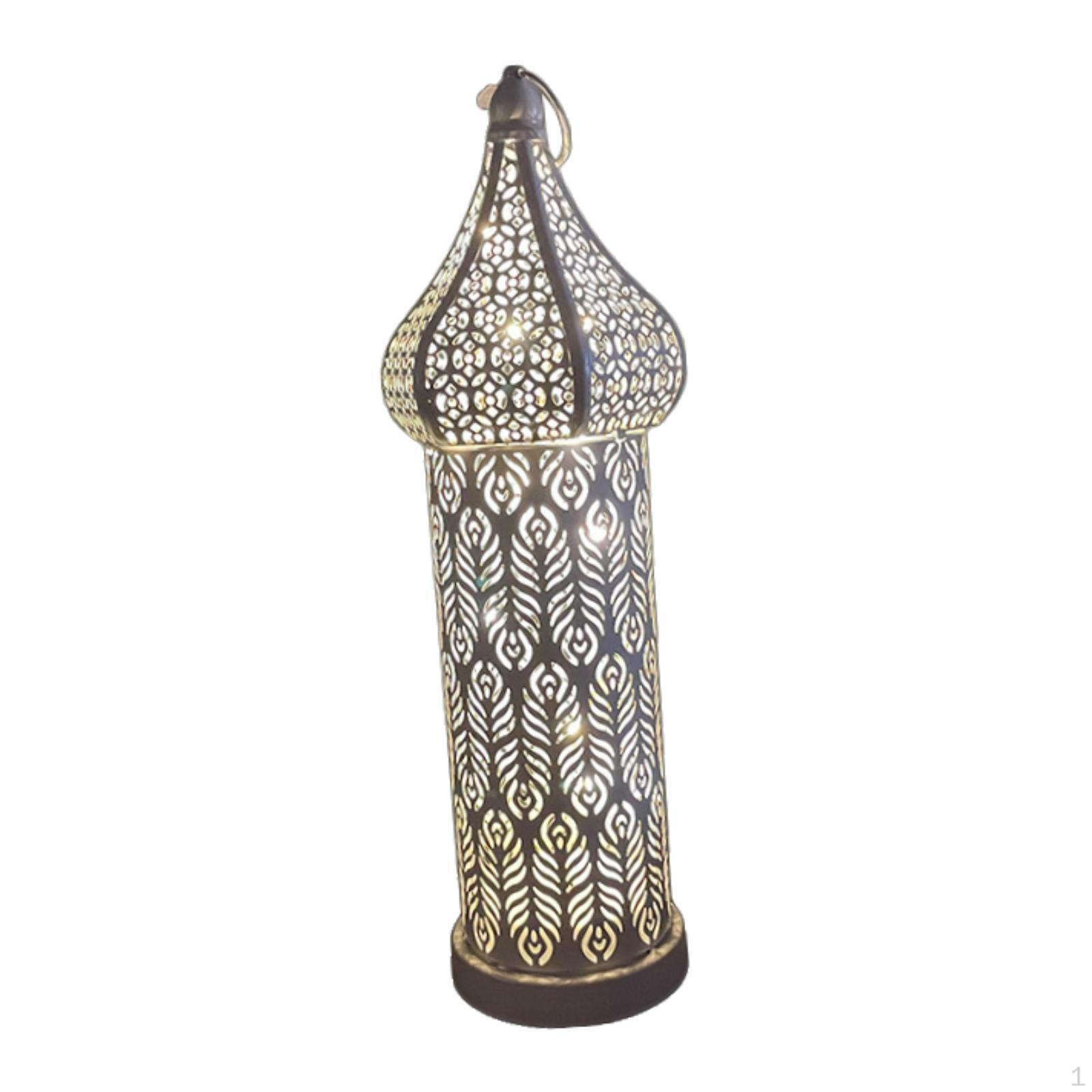 

Decorative Hanging Lamp Crect Iron Crafts Lantern LED Fairy Light for Bedside L