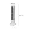 Tower Fan with LED Desk Lamp White Compact Portable Safe Bladeless 2 Speed Desktop Wind Tower Fan for Office Dormitory