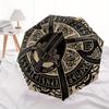 Viking Helmet with Axes and Runes Circular StickerUmbrella, Portable 3-Fold Compact Umbrella,Christmas Gift ES450