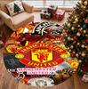 Manchester United F.C Pattern Round Rug, Indoor/Outdoor Mat, for Picnic, Gameroom, Bedroom, Office, Living Room, Home Decor Carpet, Birthday Gift
