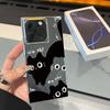 Transparent Square Back Tube Case Casing Protection For iPhone 14 Pro Max 13 15 Plus 12 16 ProMax 11 Anti-Oxygen,Three Cats Pattern