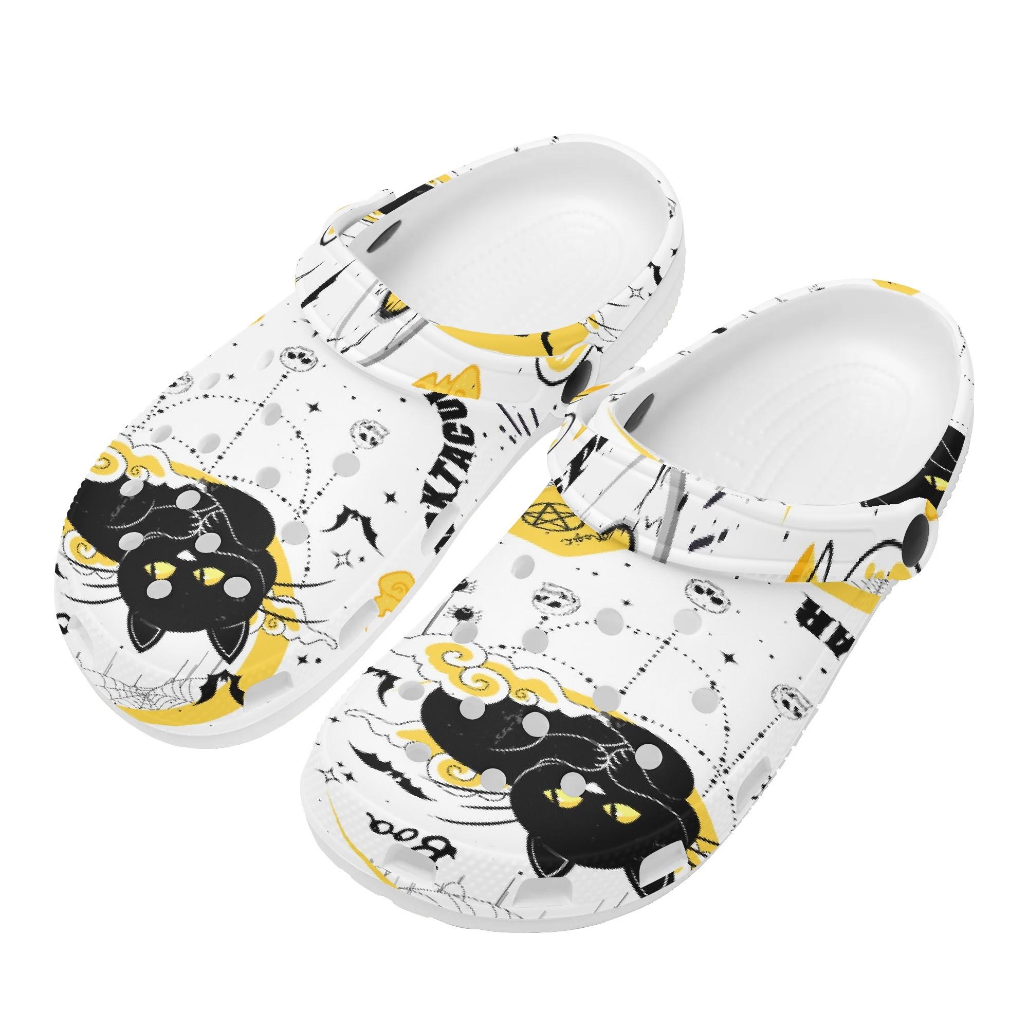 Summer Printed EVA Clogs Men Women Ventilated Breathable Slip On Casual Shoes Lightweight Summer Sandals Summer Daily Wear 36 белый