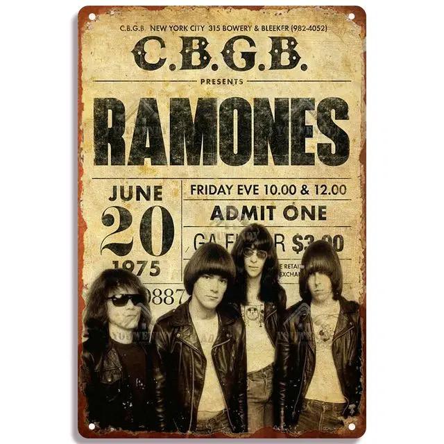 Vintage Rock Music Concert Metal Poster Sign - Art Painting Plaque - Ideal for Retro Pub Bar and Home Decoration