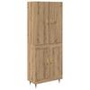 Highboard In Artisan Oak Finish 69.5 X 34 X 180 Cm Particleboard