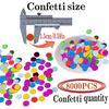 Multi Color Round Foil Confetti Beautiful Rainbow Metallic Table Confetti Glitter for Fill Balloons, Wedding,Birthday,Party,Festival