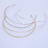 3pcs Metal Hairband Two-line Bride Crown Headdress Gold Silver Hairwear Head Hair Bands Base Setting Jewelry Components Wedding