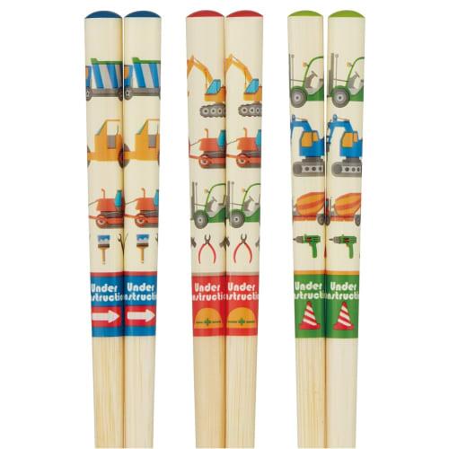 Skater Bamboo Chopsticks, 16.5cm, Set of 3, Working Vehicle Design, ANT2T-A
