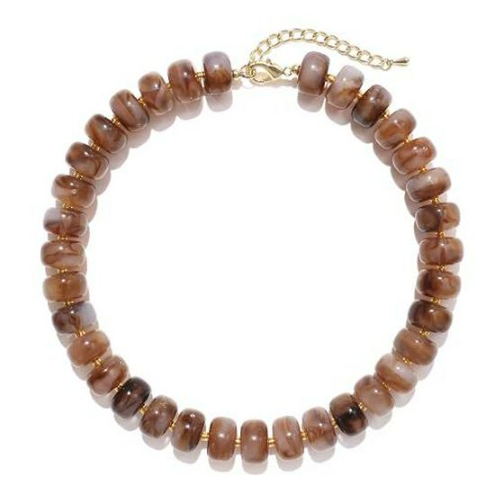 Bright Bohemian Beach Choker: Jelly-Colored Acrylic Resin Necklace for Women