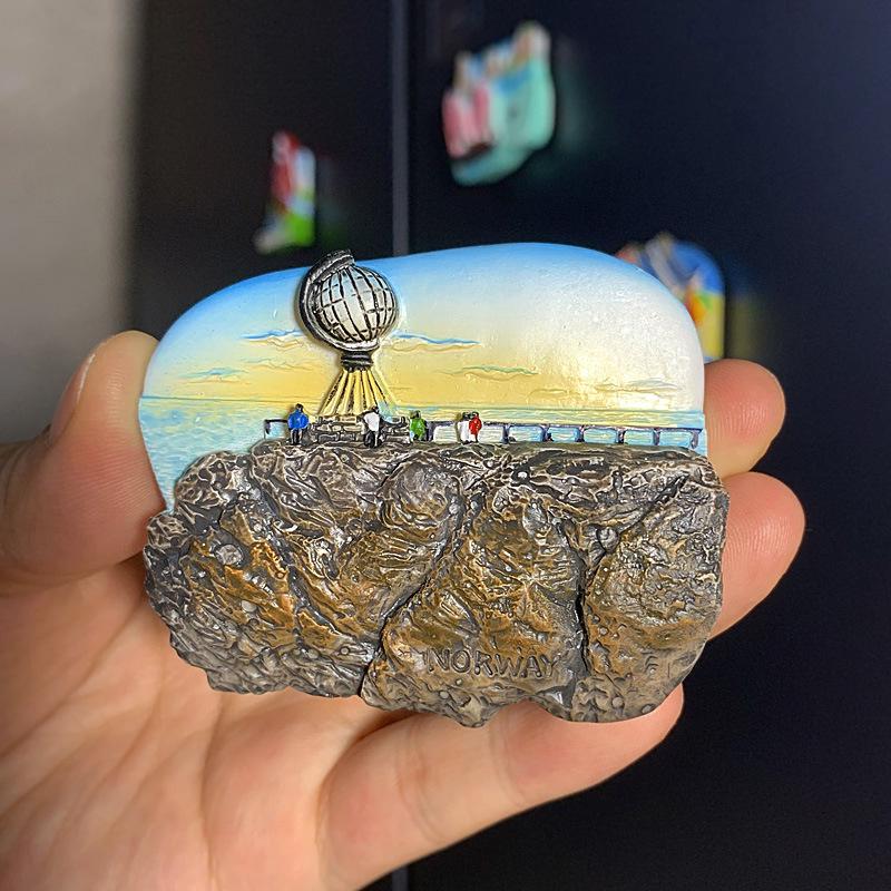 3D City Travel Souvenir Magnets: European and Global Regions
