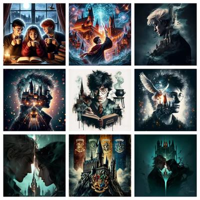 Haris Poteris Hogvartso Kolegija 5D „Pasidaryk pats“ Deimantų Tapybos Rinkinys Siuvinėjimas Rankų Darbo Menas Dovana Kryželiu Siuvinėjimo Amatai Namų Dekoras