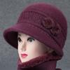 Winter hat female rabbit wool knitted thermal basin hat velvet wife cotton hat