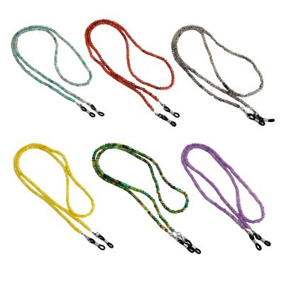 Chinese Style Glass Beaded Eyeglass Chain Retro Design Lightweight Glasses Chain Comfortable For Daily Wear