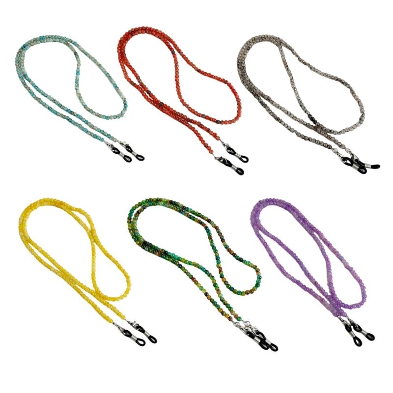 Retro Oriental Eyeglass Chain With Colored Glass Beads Handmade Jewelry Accessory For Work Party Casual
