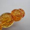 Ethnic Style Amber Acrylic Flower Bracelet: Semi-Circular Hand-Strung Design for Men and Women.