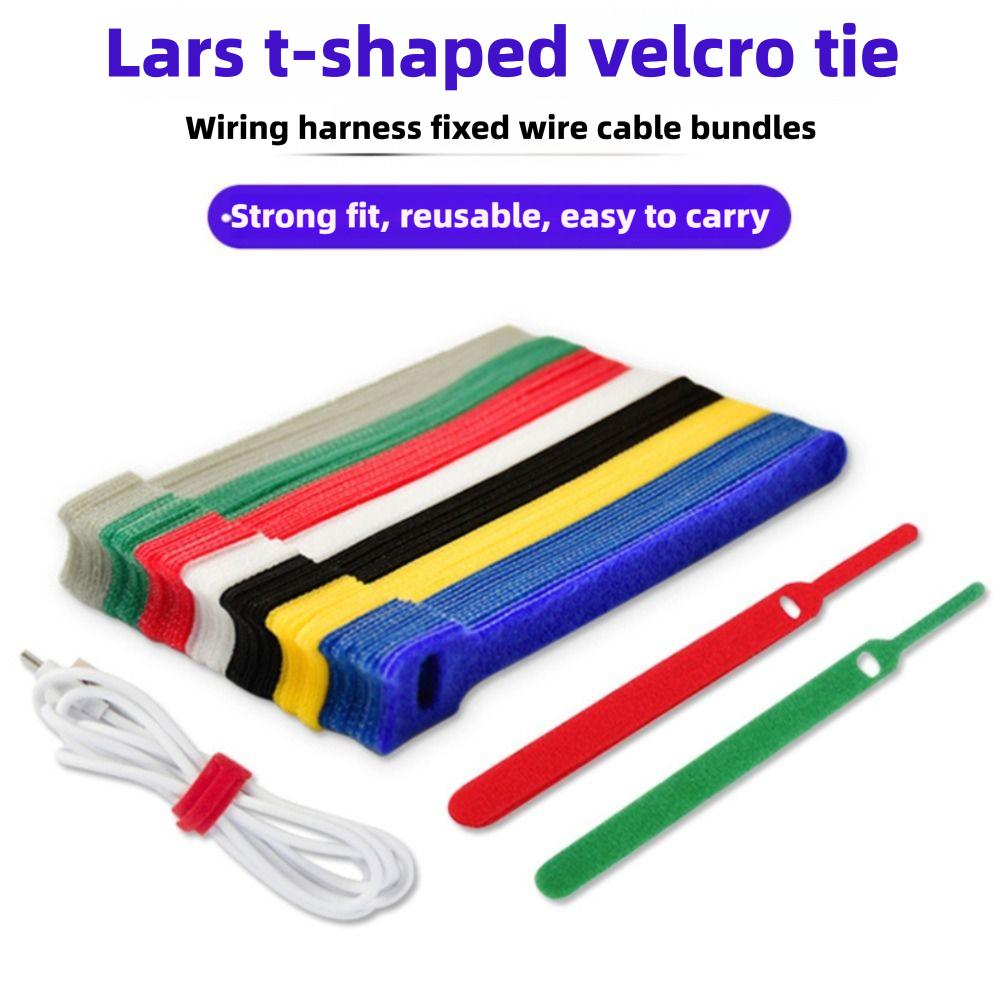 50pcs Releasable Winder 50pcs Hoop Tape Reusable Cable Organizer  Wire Management