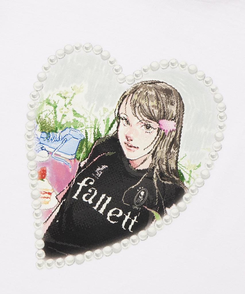 FALLETT [Fallett X Bakijoo] Hype Girl Crop Short Sleeve T-Shirt White