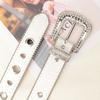European and American punk bling sequined belt, women's trend ins feng shui diamond versatile jeans hollow belt women