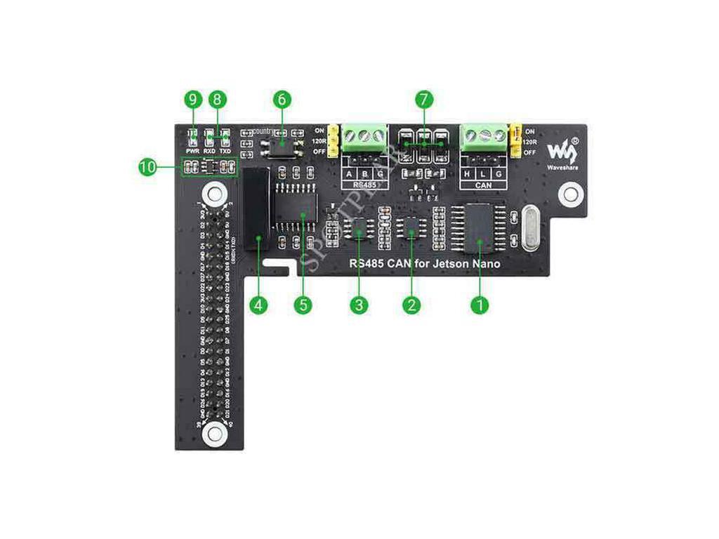 Jetson Nano RS485 CAN Expansion Board with Built-In Protection & Digital Isolation