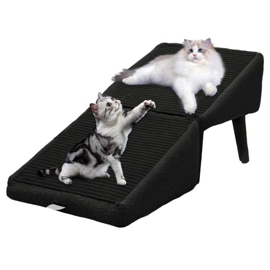 Dog Ramp Foldable All-in-One Dog Ramp And Stool for Bed Couch 13.7" Multifunctional