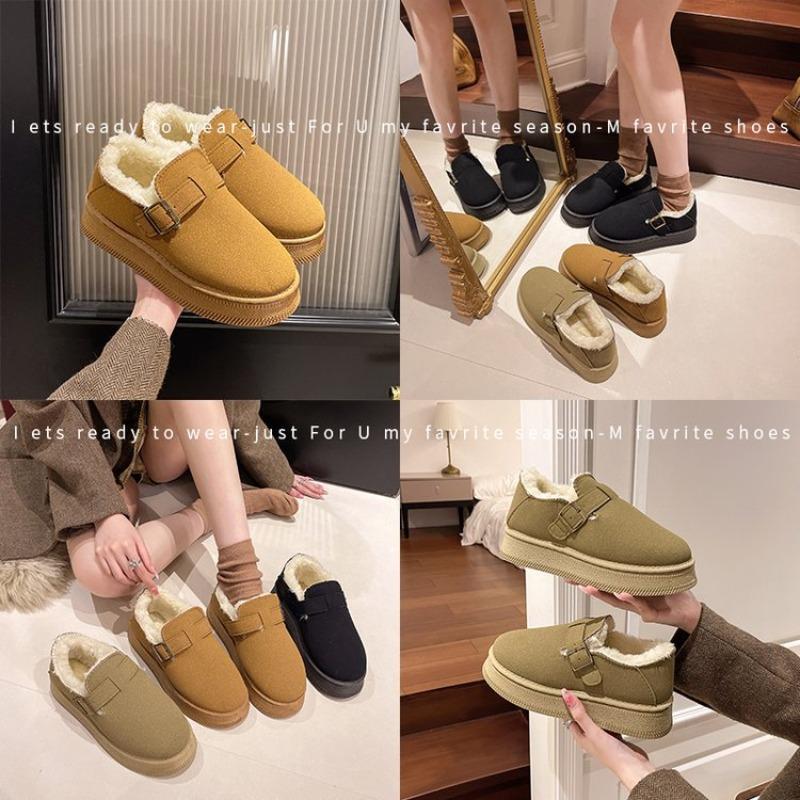 Women's Cotton Shoes Autumn and Winter New Velvet Thickened Outer Wear Versatile Thick-soled Warm Women's Shoes