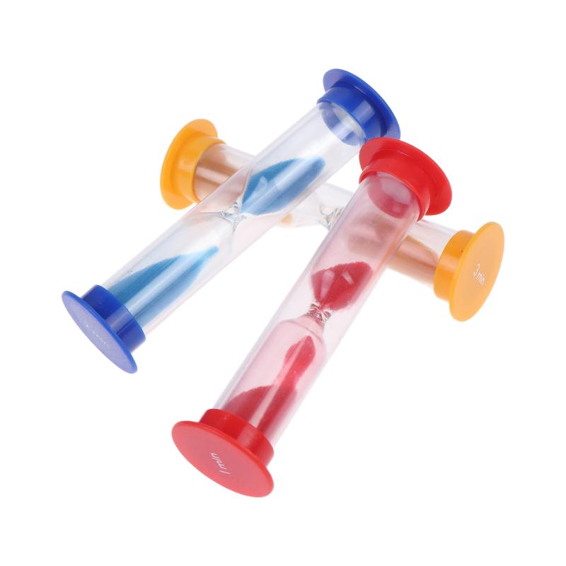 6Pcs Mini Plastic Sand Timer Colorful Sand Clock Different Time Setting For Kids Classroom Kitchen Game Time Management Use
