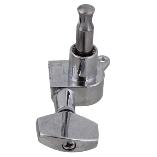 Yibuy Chrome Acoustic Guitar Tuning Pegs, Tuner Machine Pegs, 3L3R (Chrome Finish)
