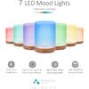 Difusor de Óleos Essenciais ASAKUKI 300ML, Umidificador Premium 5-em-1 Silencioso, Difusor de Aroma para Fragrância Doméstica com 7 Luzes LED de Mudança de Cor e Desligamento Automático