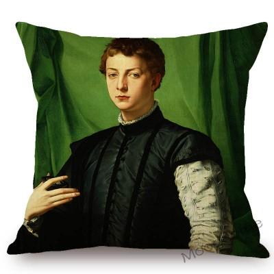 Home Decor Art European Oil Painting Poseidon Venus Sofa Throw Pillow Case Florentine Style Agnolo Bronzino Linen Cushion Cover