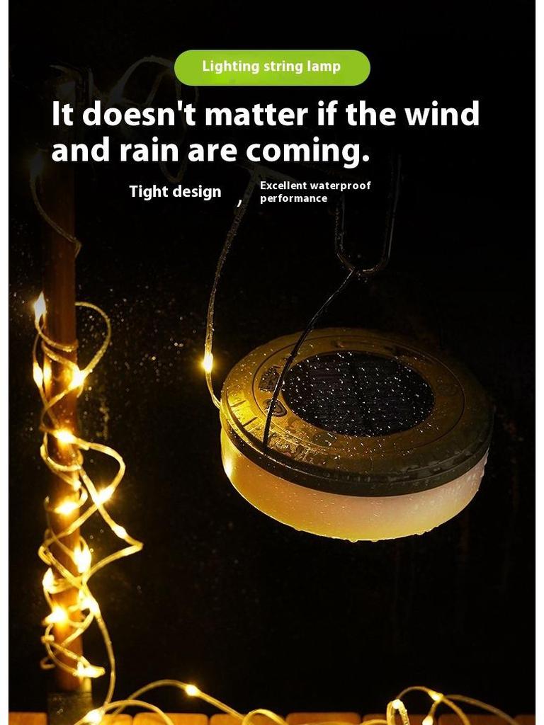 Multifunctional Solar Camping String Lights: Colorful Festival & Atmosphere Tent Lighting