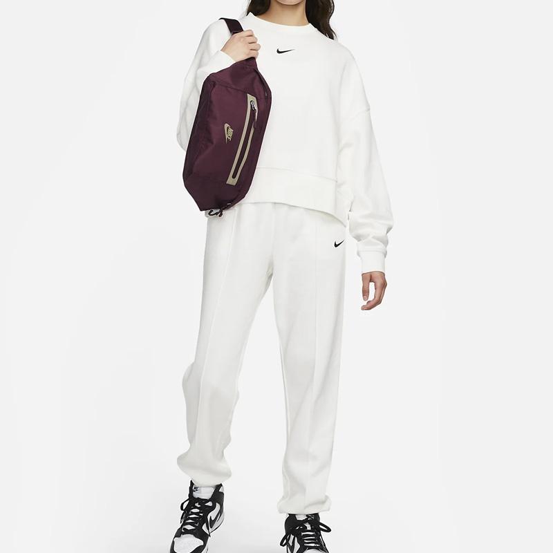 Nike ELEMENTAL Fabric One Shoulder Crossbody Fanny Pack Regular Unisex Night Brown Red/Khaki Casual DN2556-681