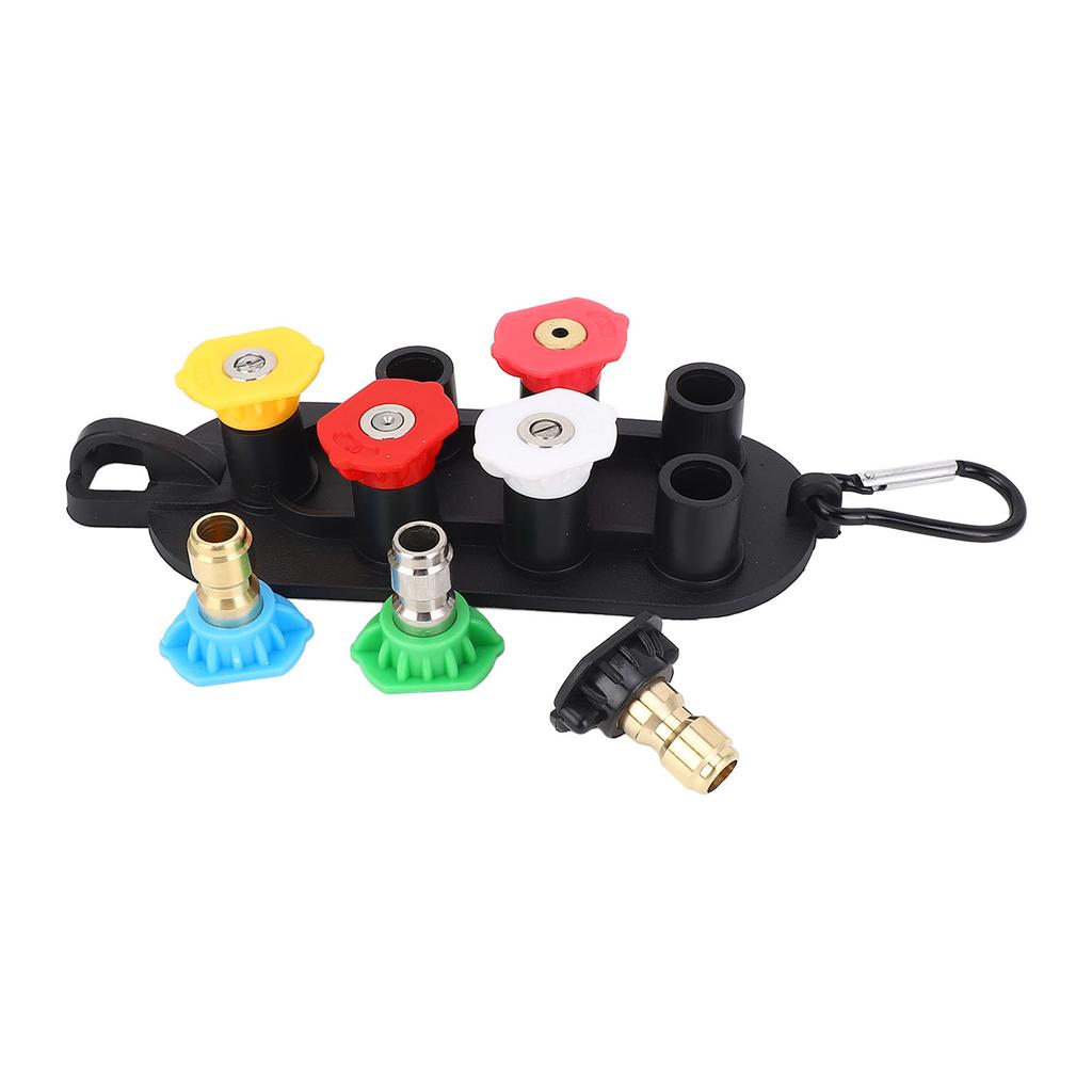 7PCS Pressure Washer Nozzle Tip Set 4000PSI 1/4 Inch Quick Connector Pressure Washing Tips with