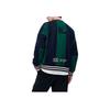 FILA Fleece Letter Embroidery Color Block Loose Long Sleeve Baseball Jacket Men jackets Secret-Mirror-Blue F11M319701F