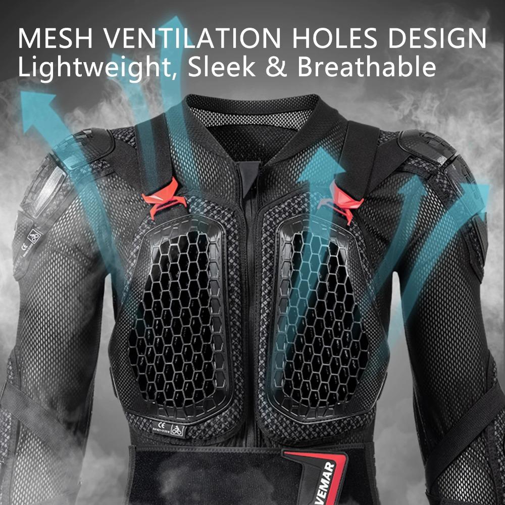 CE Certified Motorcycle Armor Jacket Anti-Impact Anti-fall Body Armor Jacket DH MTB Off-road Motocross Protective Gears S-5XL