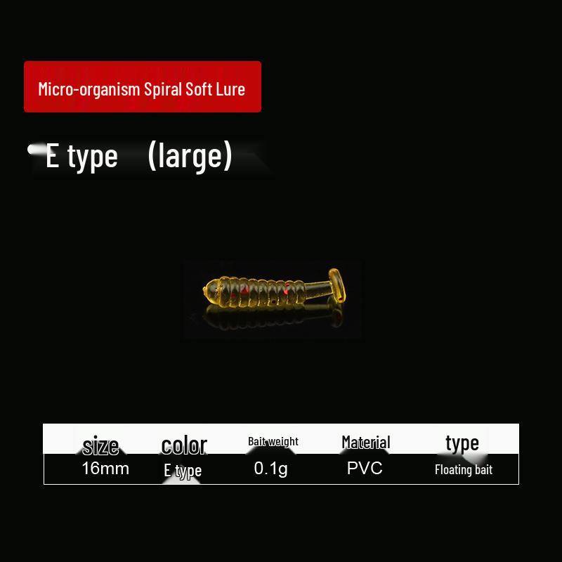 Micro Spiral Soft Lure for Sea and Fly Fishing - Floating Mini Drop Shot Bait for Outdoor Wild Fishing