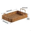 Farmhouse Hand Woven Serving Tray Entryway Keys Storage Trays Decorative Rustic Fruit Bowl Holder